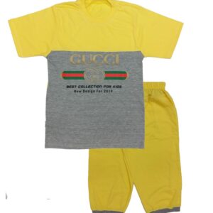 تیشرت و شلوارک پسرانه GUCCI زرد