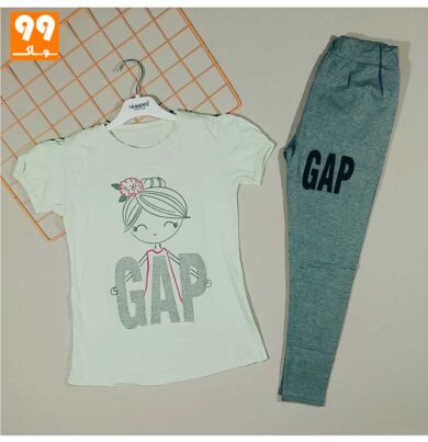 تیشرت و شلوارک دخترانه GAP سبز