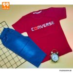 ست تیشرت شلوارک پسرانه CONVERSE زرشکی کد 5007