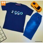 ست تیشرت شلوارک پسرانه ZIGGO سرمه ای کد 5007