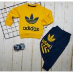 ست بلوز و شلوار پسرانه adidas خردلی کد 5562