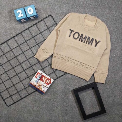 بلوز بافت پسرانه TOMMY خاکی کد 7215