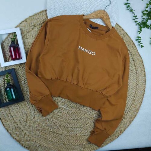 کراپ زنانه MANGO نسکافه ای کد 8515