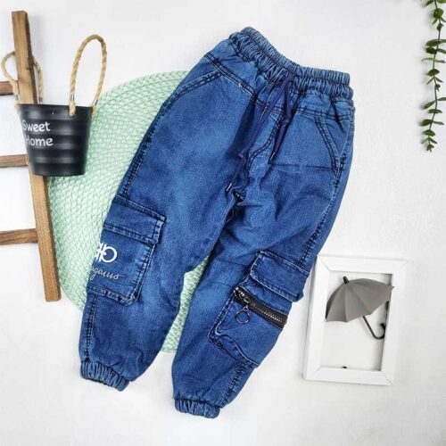 شلوار جین گرم داخل خز 4 تا 8 سال کد 8382