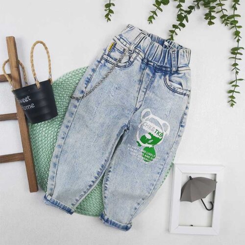 شلوار جین یخی بچه گانه مام 3 تا 5 سال کد 9049