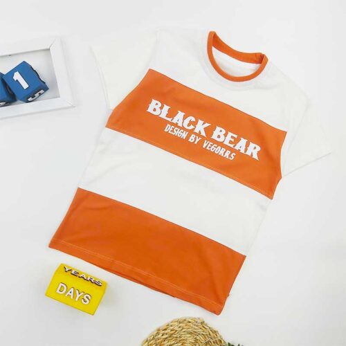 تیشرت پسرانه BLACK آجری کد 10361