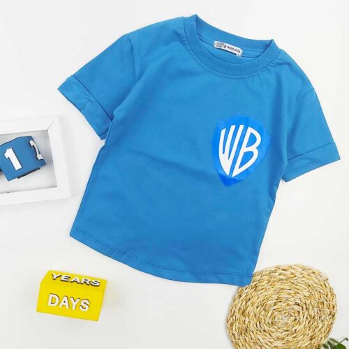 تیشرت پسرانه WB آبی کد 10340