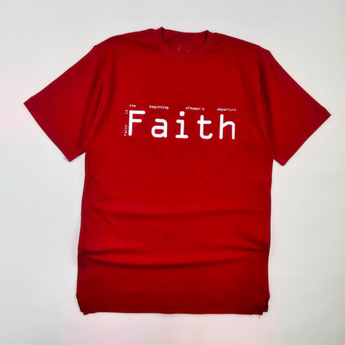 تیشرت مردانه FAITH زرشکی کد 10261