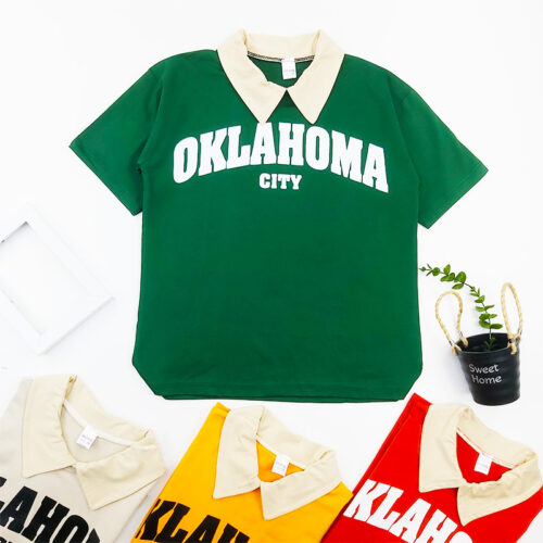 تیشرت پسرانه یقه دار OKLAHOMA کد 10396