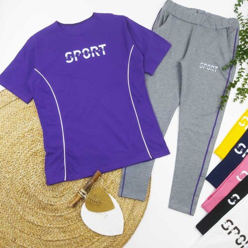 ست تیشرت شلوار زنانه SPORT کد 10070