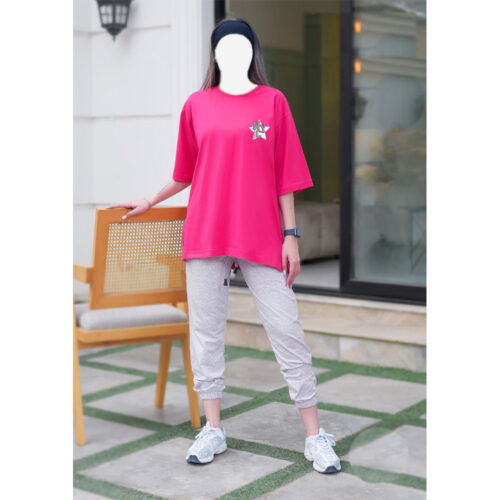 ست تیشرت شلوار زنانه ستاره 2 کد 10269