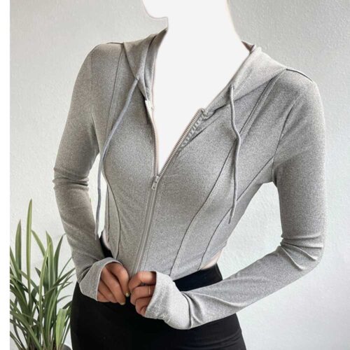 سویشرت کبریتی زنانه کوتاه زوم8 کد 9014