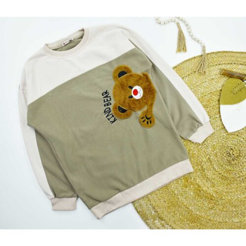 بلوز حوله ای تدی زنانه خاکی کد 10753