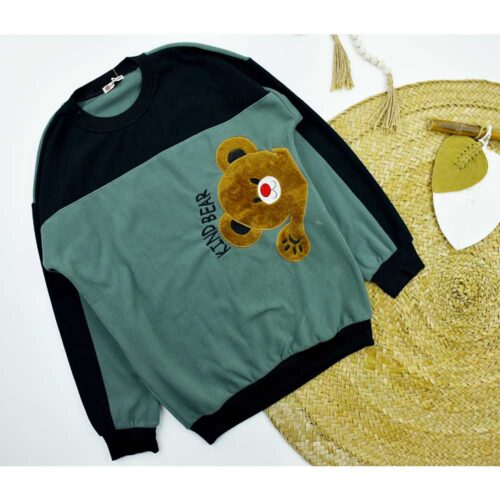 بلوز حوله ای تدی زنانه سبز کد 10753