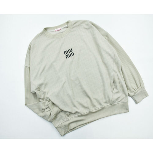 بلوز زنانه ژاکارد miu miu خاکی کد 10757