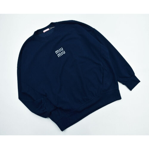 بلوز زنانه ژاکارد miu miu سرمه ای کد 10757