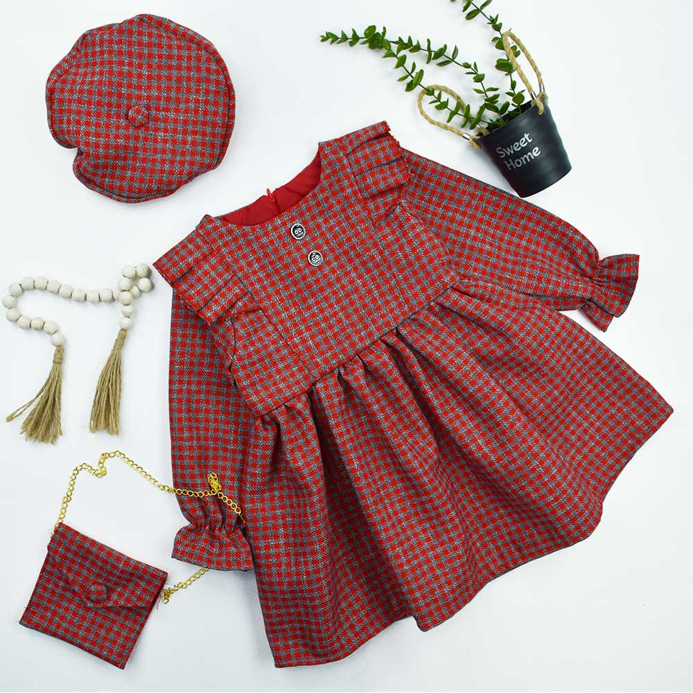 سارافون دخترانه کشمیر کد 10931