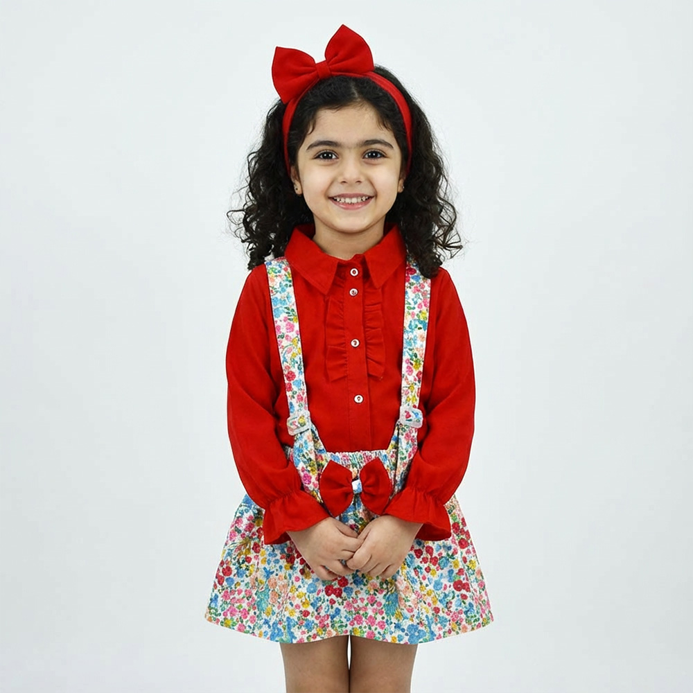 شومیز دامن دخترانه یلدایی ژرنالی کد 10932