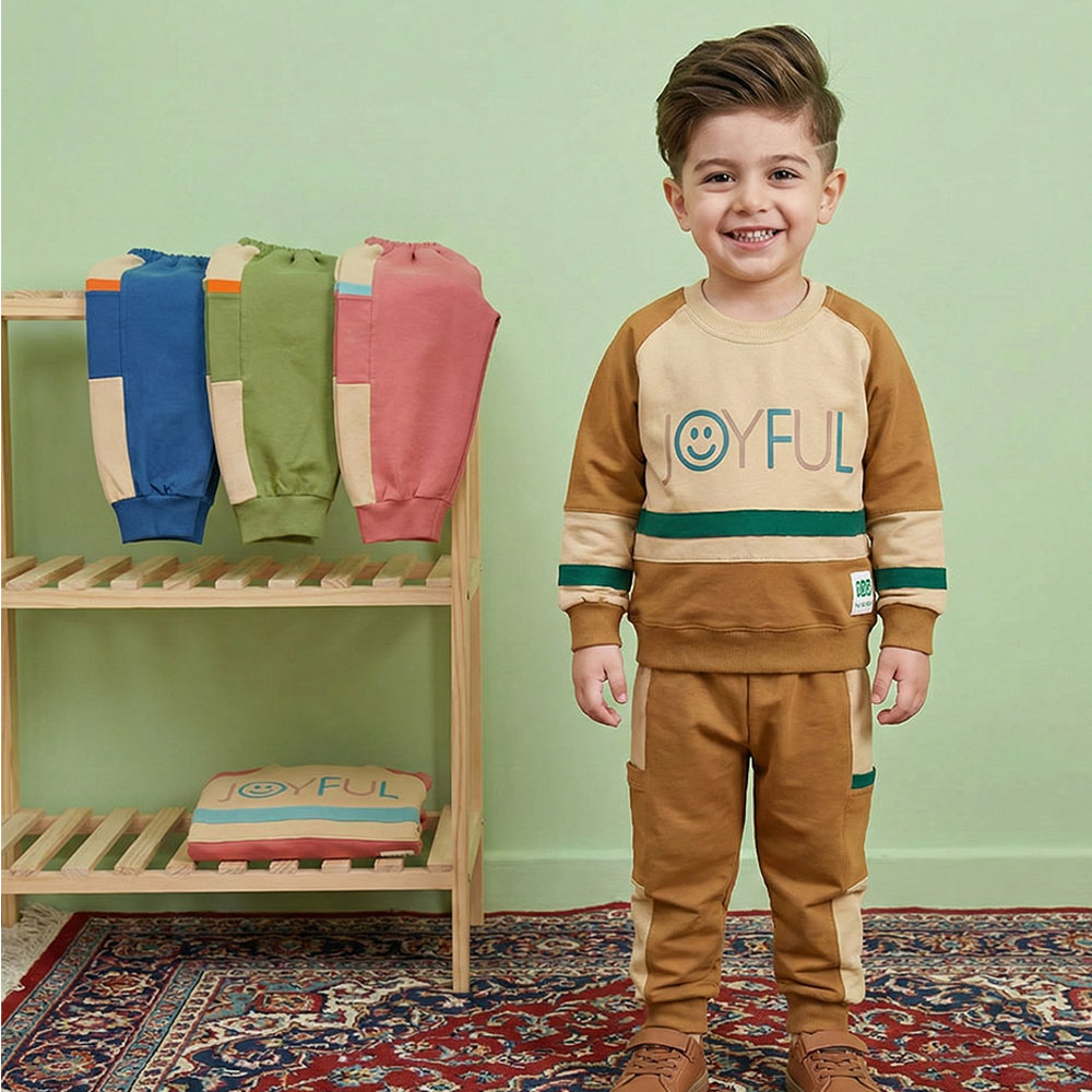 بلوز شلوار پسرانه استیکر ژرنال کد 11002